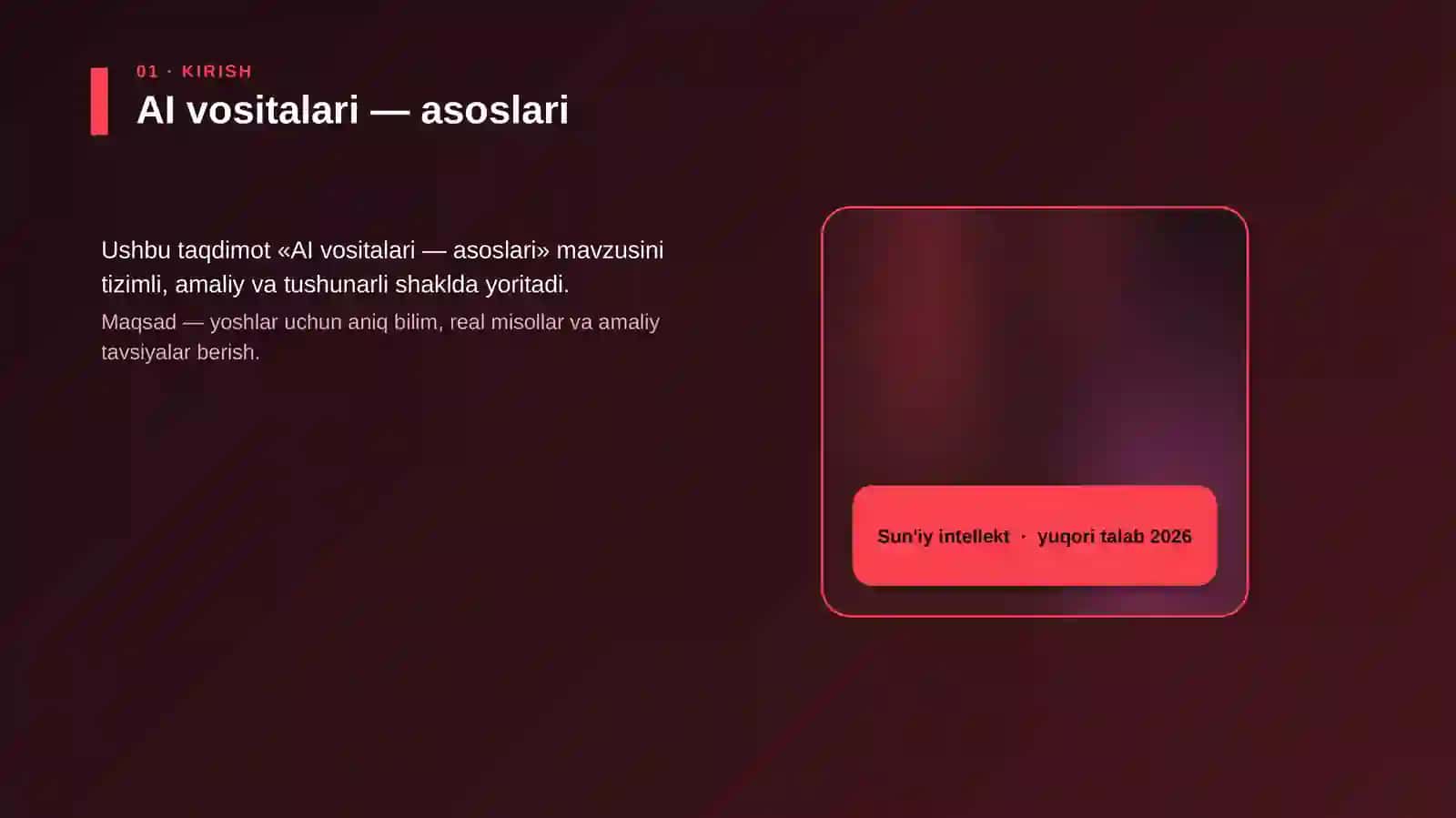 AI vositalari — asoslari 4