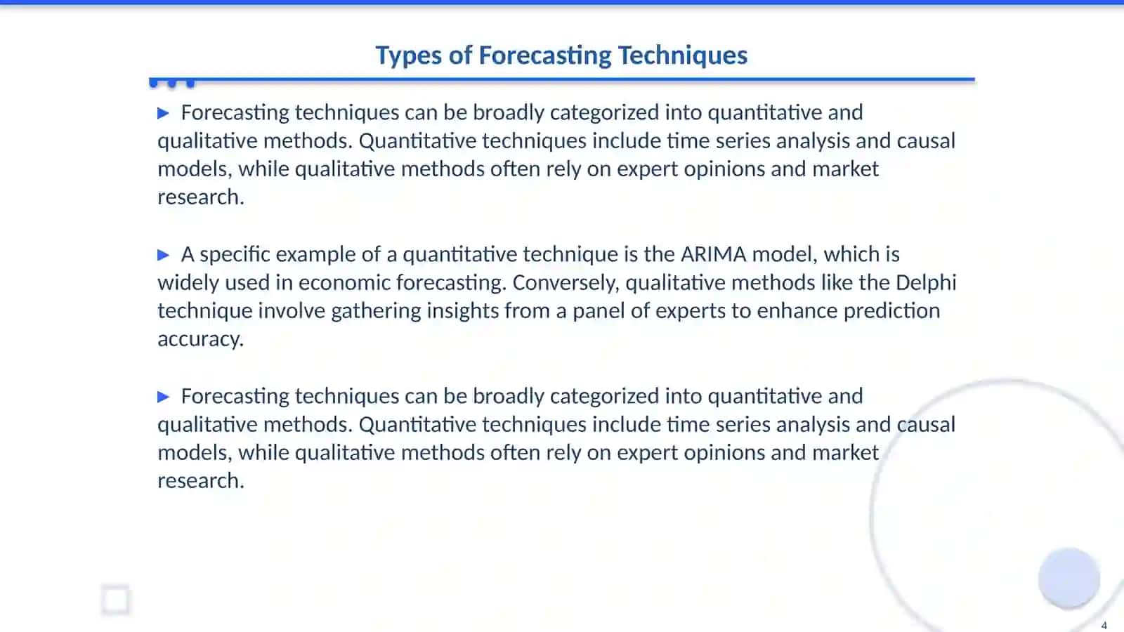 Forecasting 4