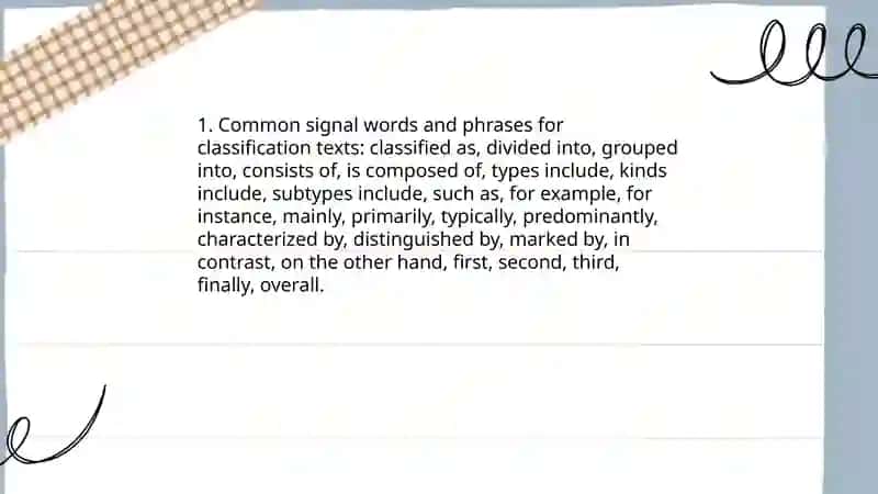 Classification in reading 4