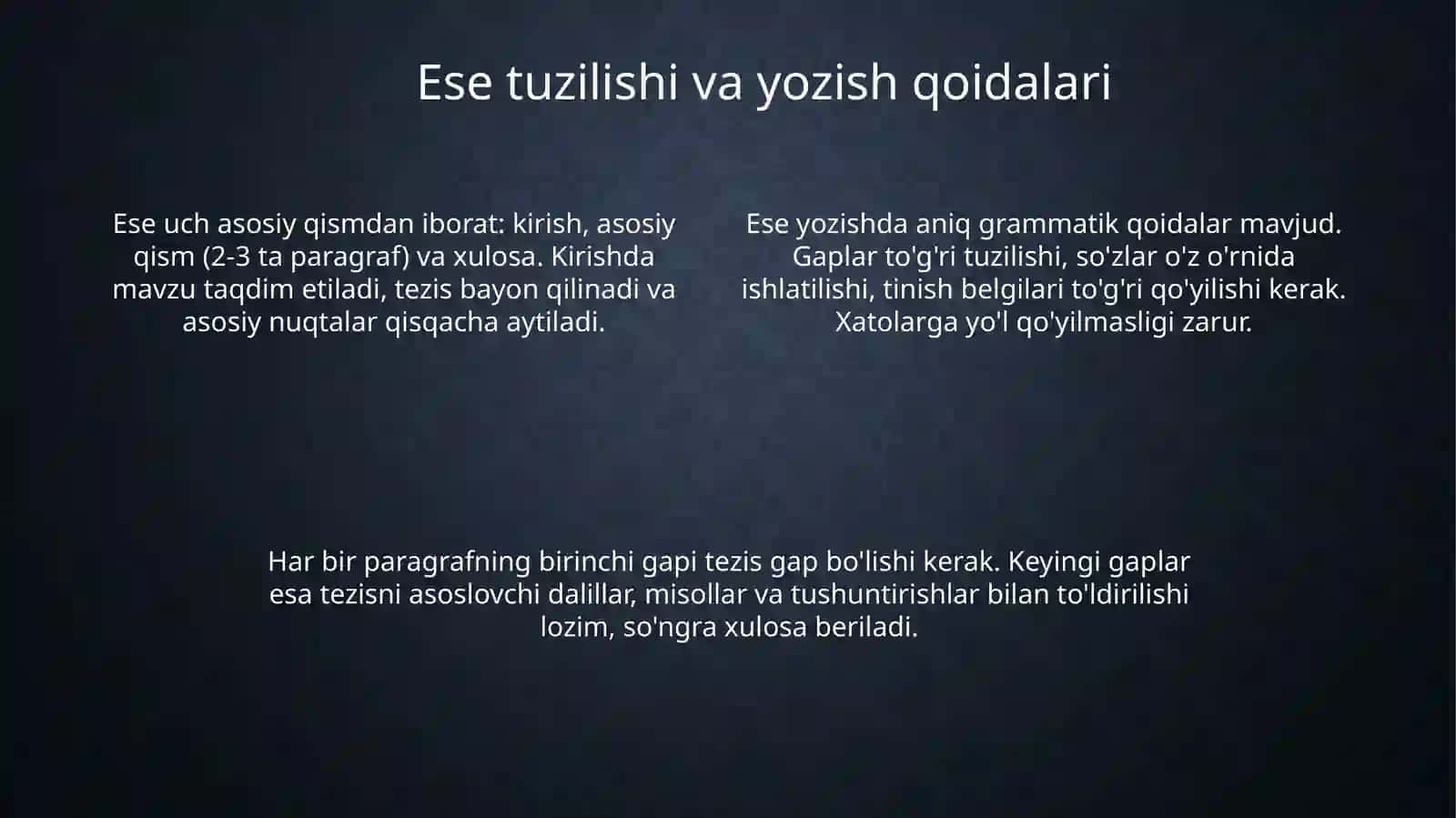 Esse.Esse turlari 4