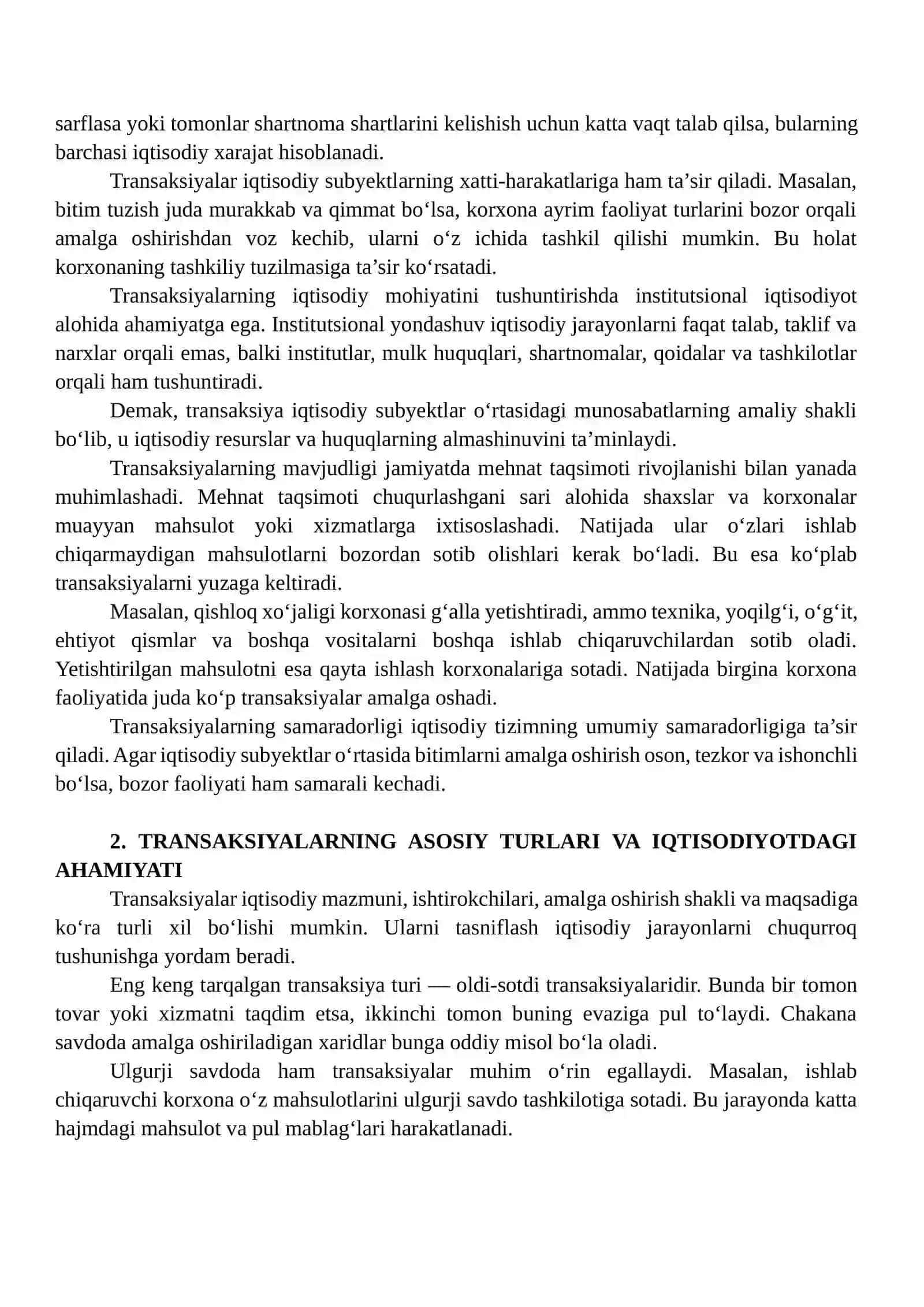 Transaksiyalar tushunchasi va uning ahamiyati 4