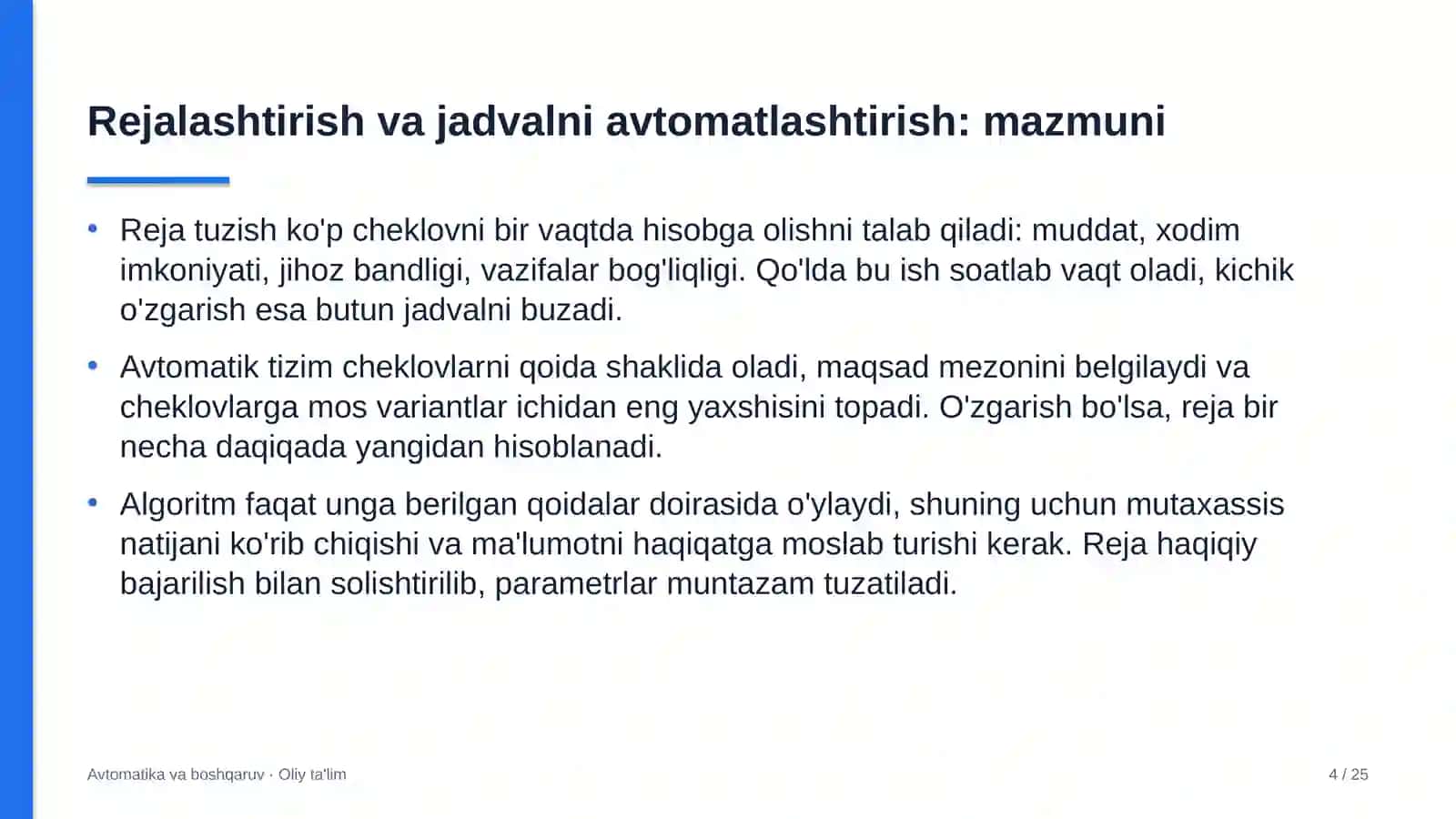 Klining kompaniyalarida rejalashtirish va jadval tuzishni avtomatlashtirish 4