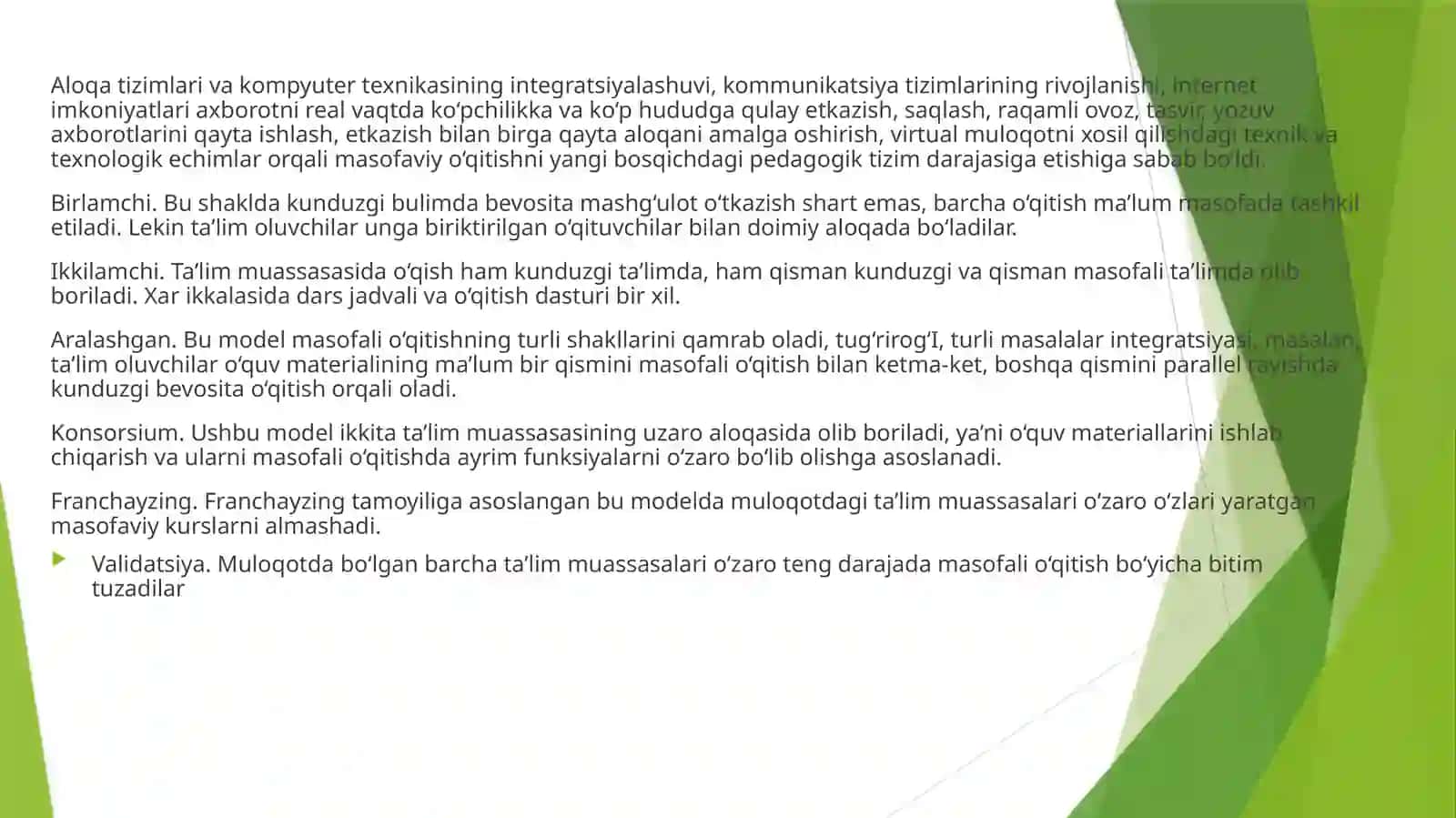 Masofaviy ta’lim va uning ahamiyati 4