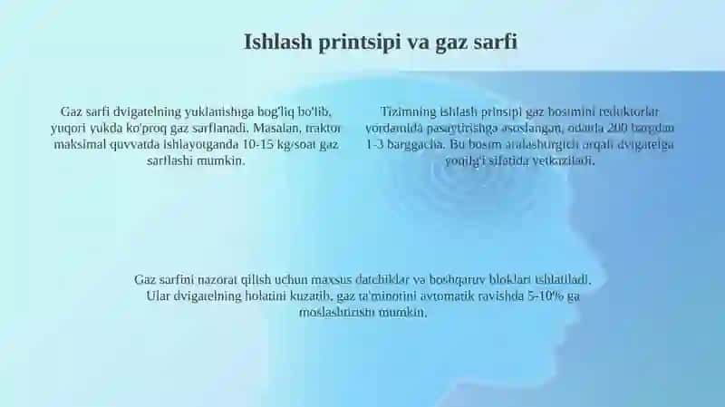 Gazballonli avtotraktor divigatellarning taminlash tizimi 4
