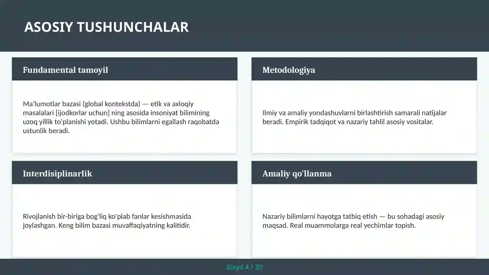 Ma'lumotlar bazasi (global kontekstda) — etik va axloqiy masalalari [ijodkorlar uchun] 4
