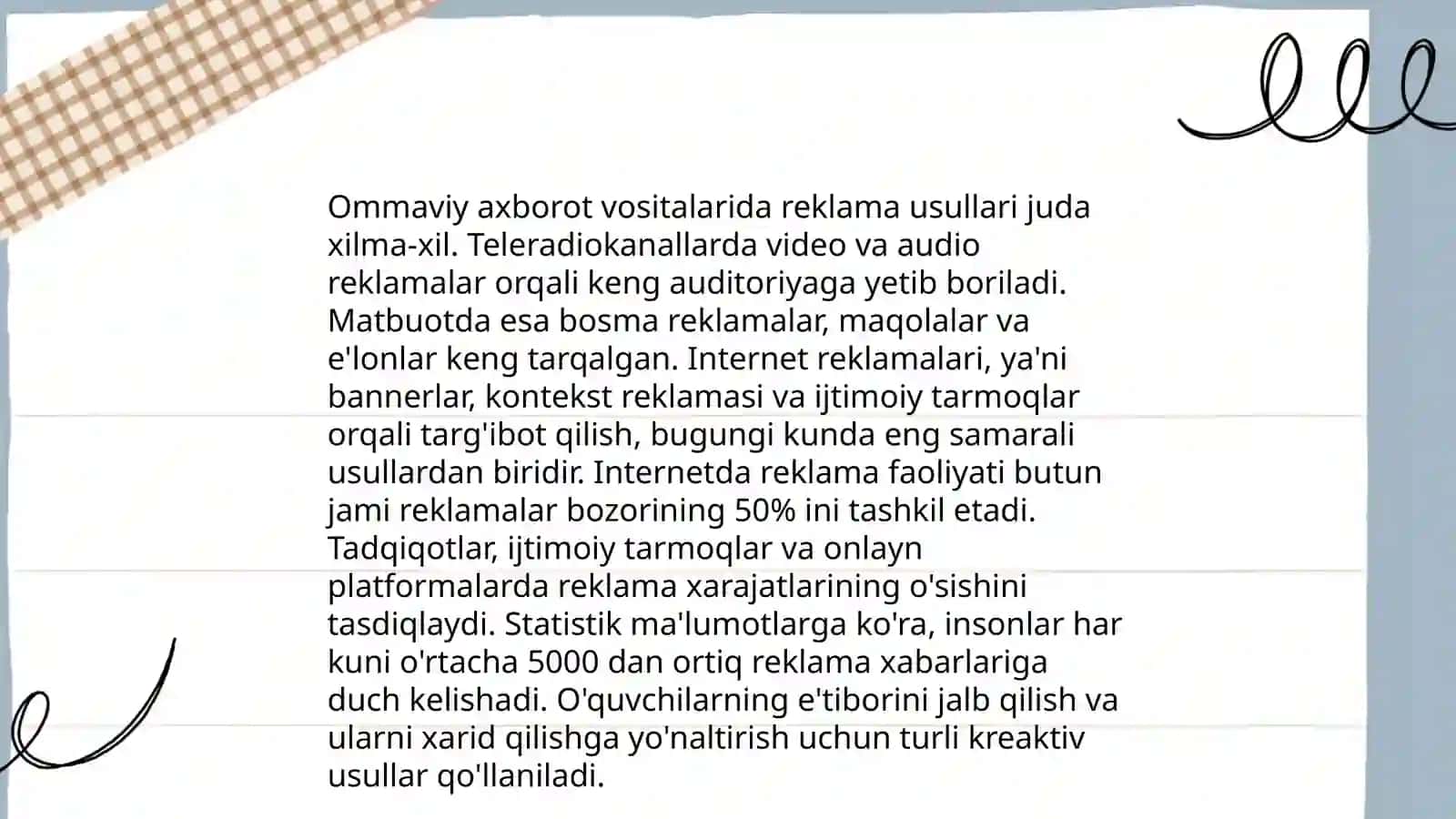 Savdo va xizmat ko’rsatish soxasi marketingi 4