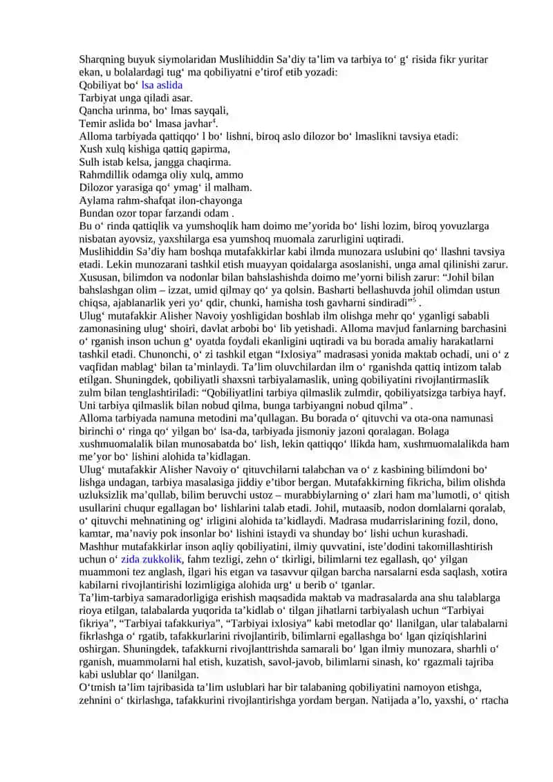 Hozirgi kunda barkamol shaxs tarbiyalanish diagnostikasi 4