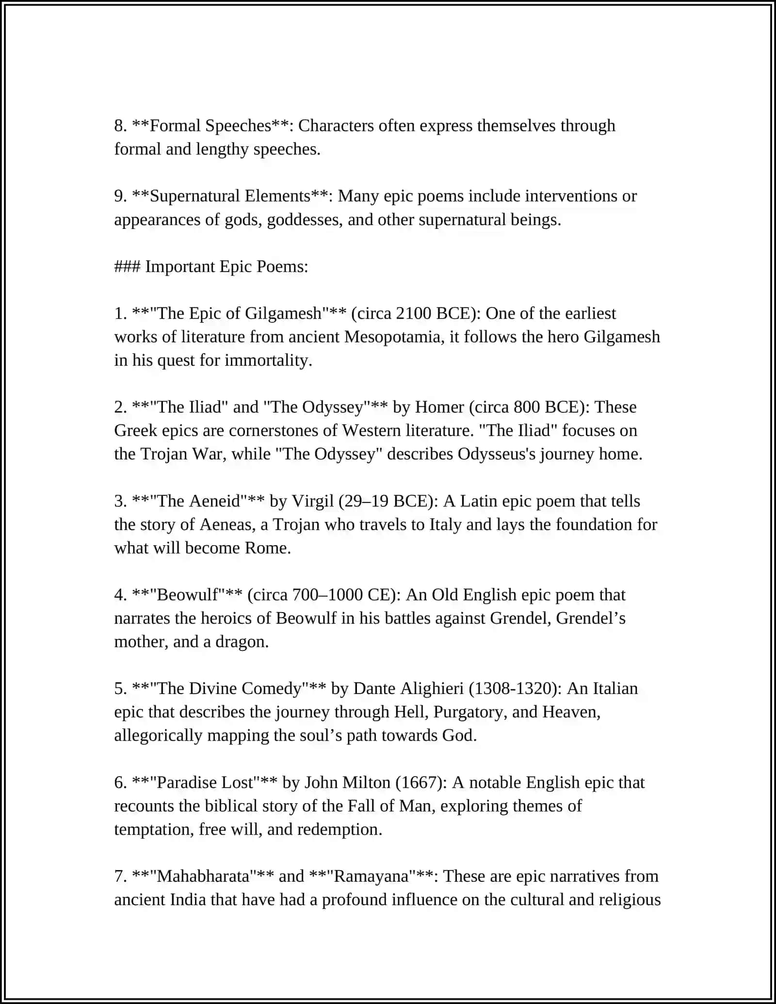 Epic Poetry 4