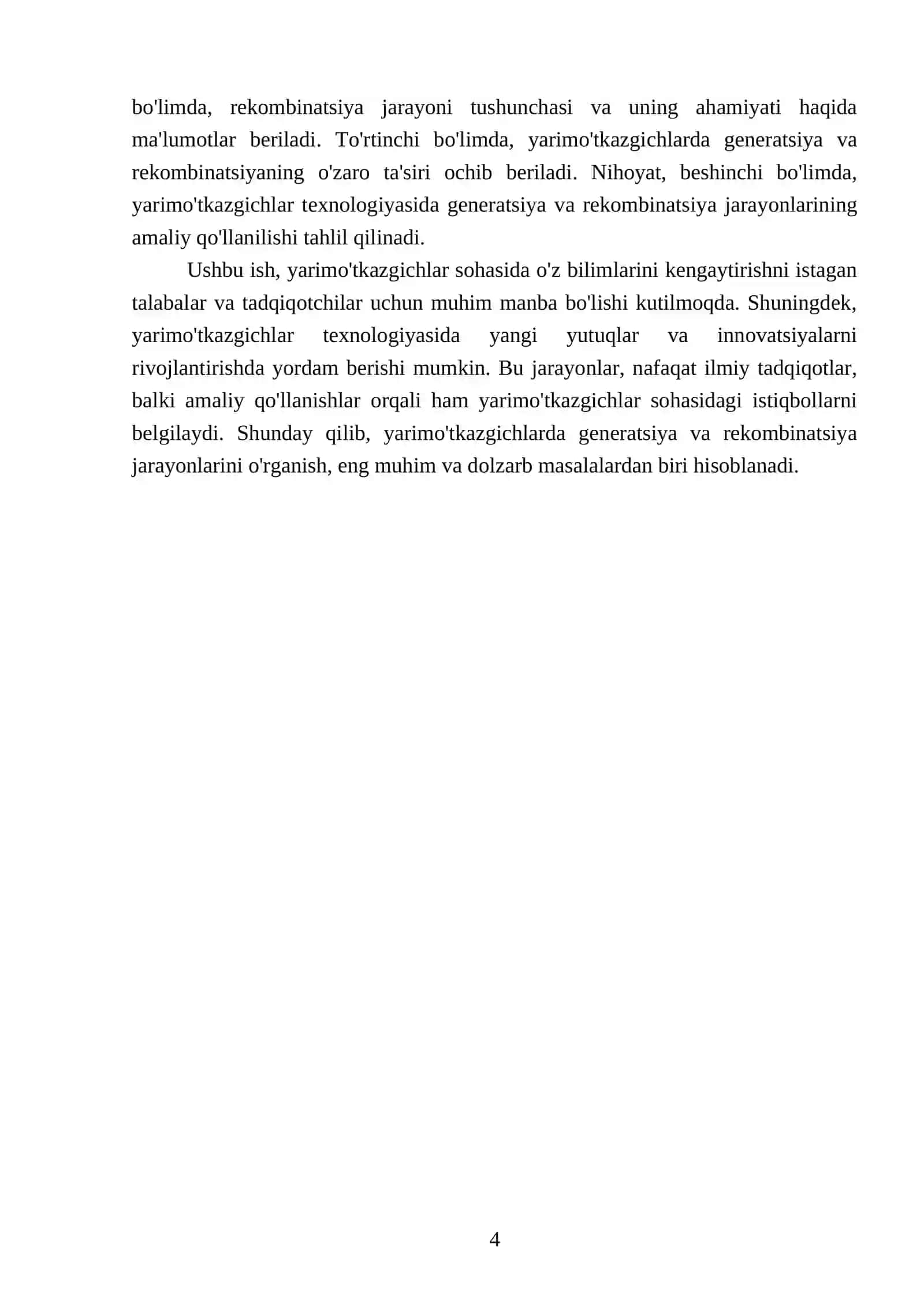 Yarimo'tkazgichlarda generatsiya va rekombinatsiya jarayonlari 4