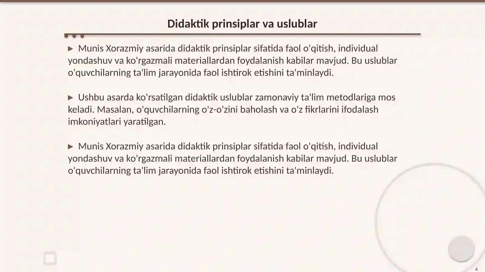 "Savodi ta'lim" asarining didaktik ahamiyati 4