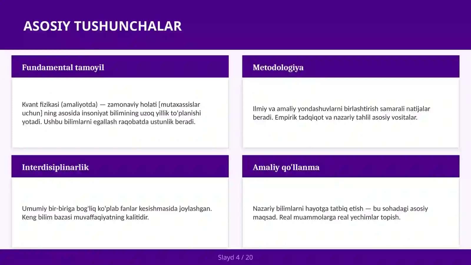 Kvant fizikasi (amaliyotda) — zamonaviy holati [mutaxassislar uchun] 4