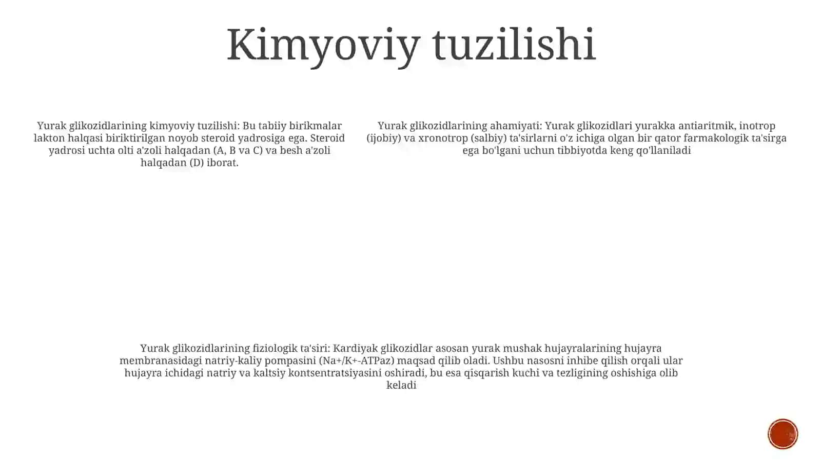 Yurak Glikozidlarning Kimyoviy TuzilishiVaAhamiyati 4
