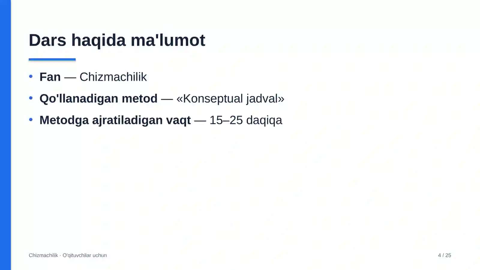 chizmachilik darslarida konseptual jadval metodidan foydalanish 5261 4
