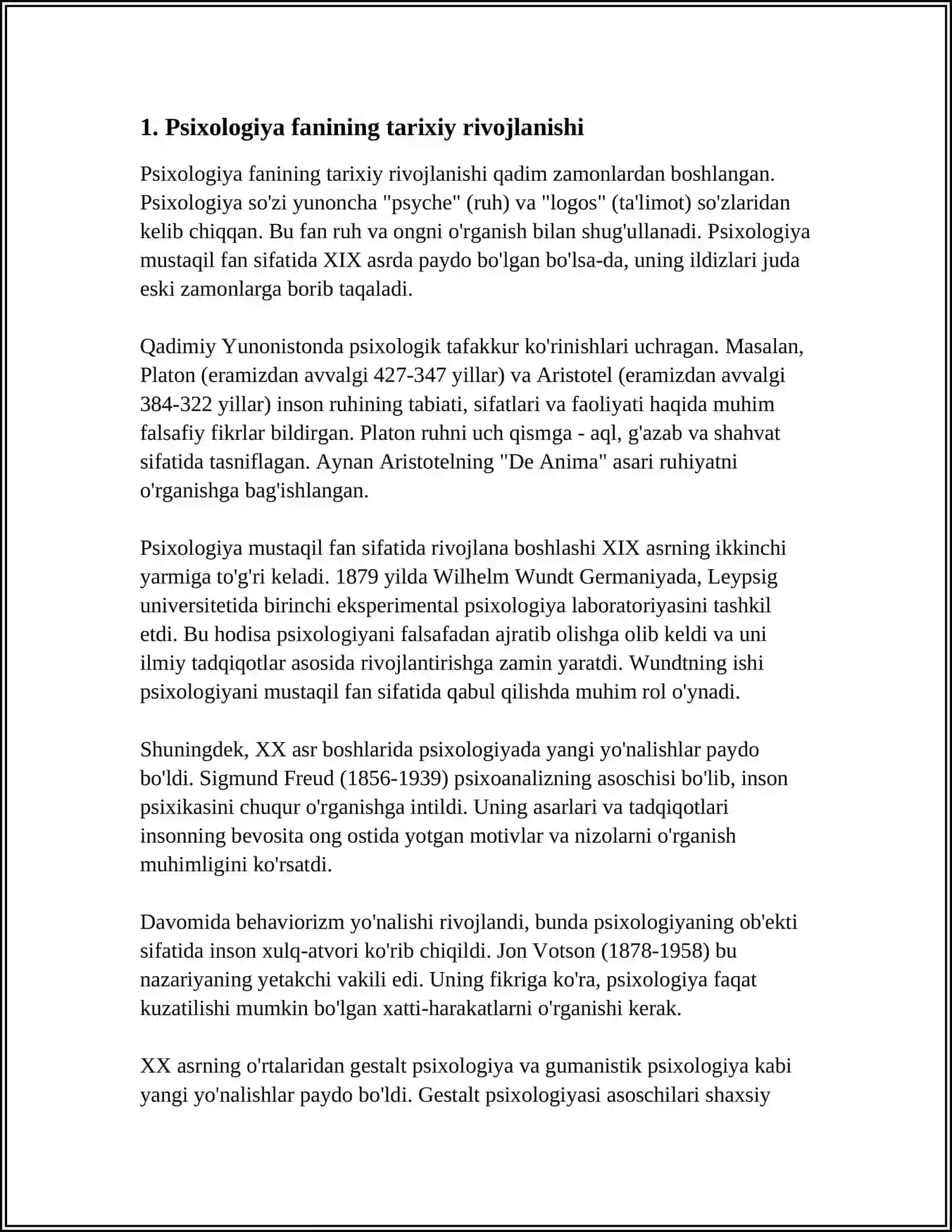 PSIXOLOGIYANING MUSTAQIL FAN SIFATIDA SHAKLLANISHI 4