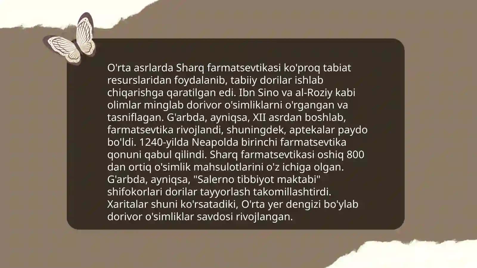 Hozirgi zamon farmatsevtik kimyo fanining rivojlanish tarixi 4