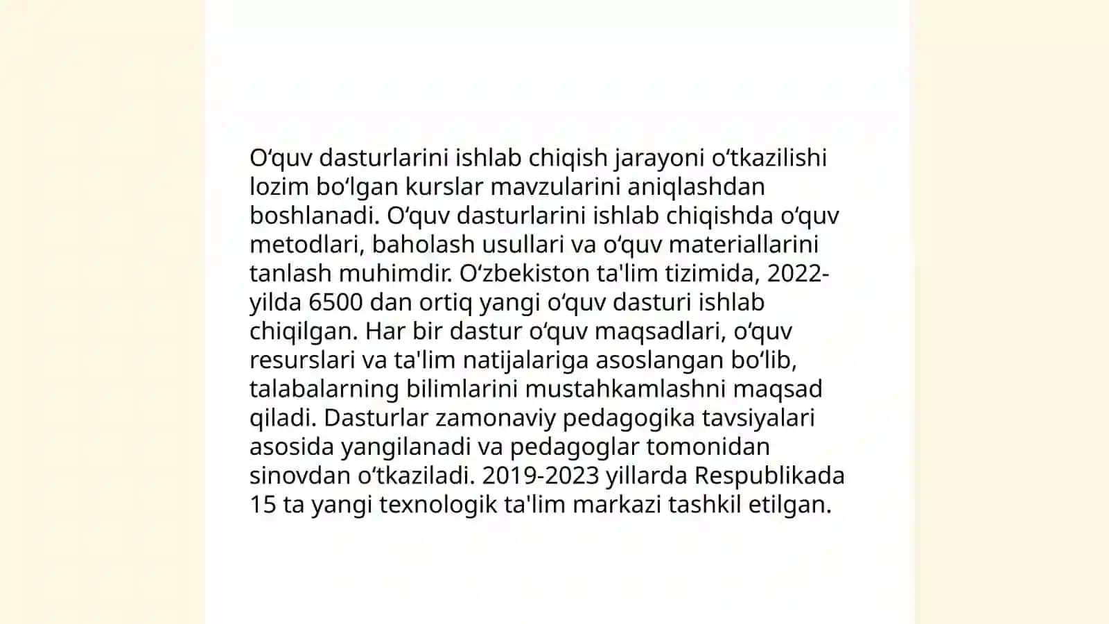 Texnologiya fani o'qitishning asoslari 4