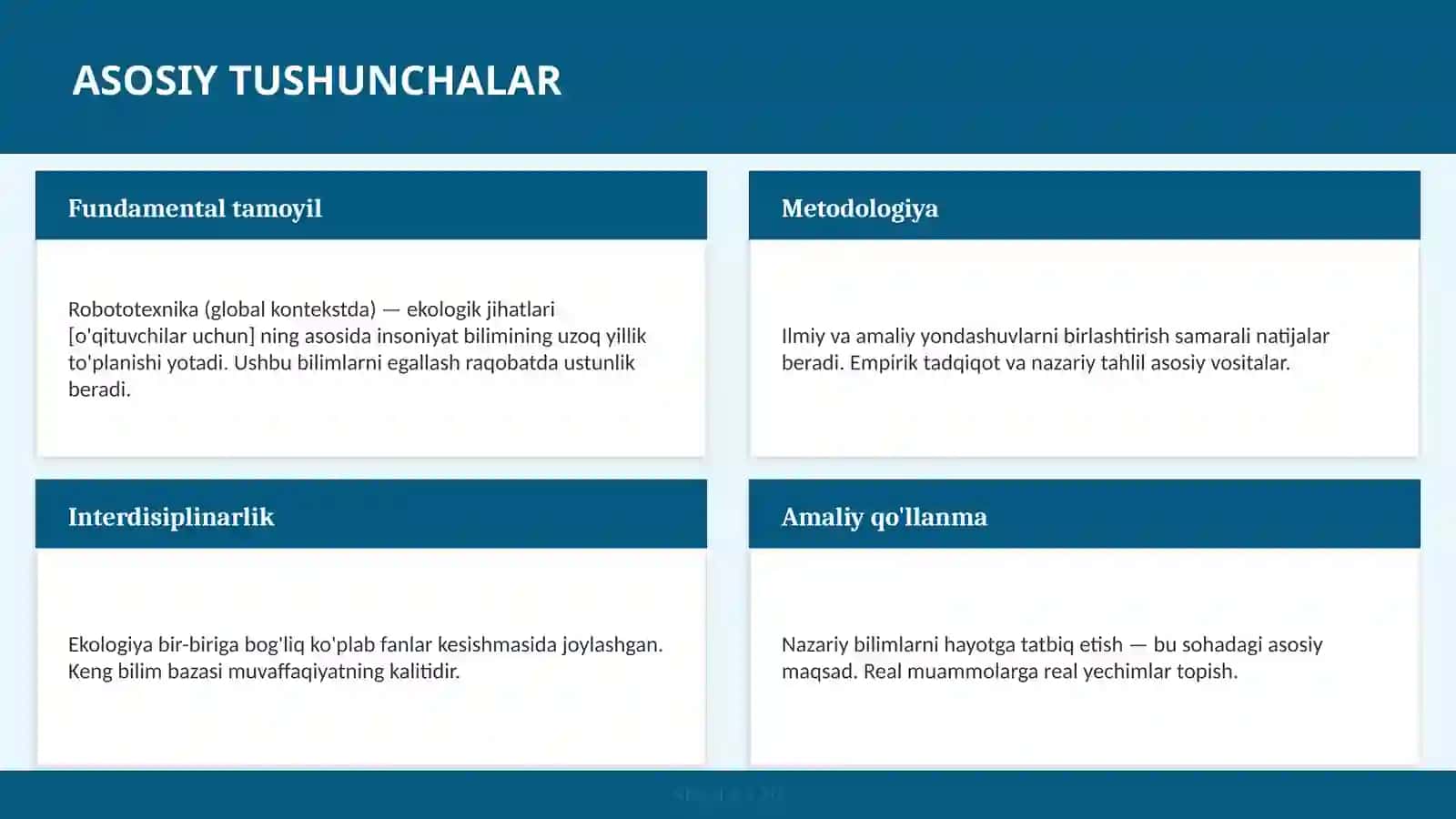 Robototexnika (global kontekstda) — ekologik jihatlari [o'qituvchilar uchun] 4