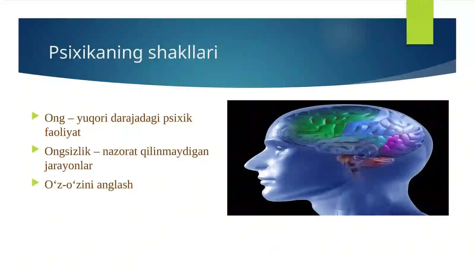 Psixika haqida umumiy tushuncha slayd 4