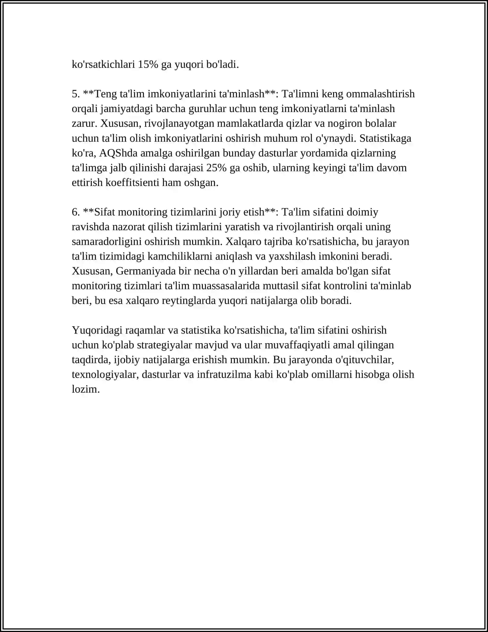 TARAQQIYOT STRATEGIYASI: TA’LIM SIFATINI OSHIRISH 4