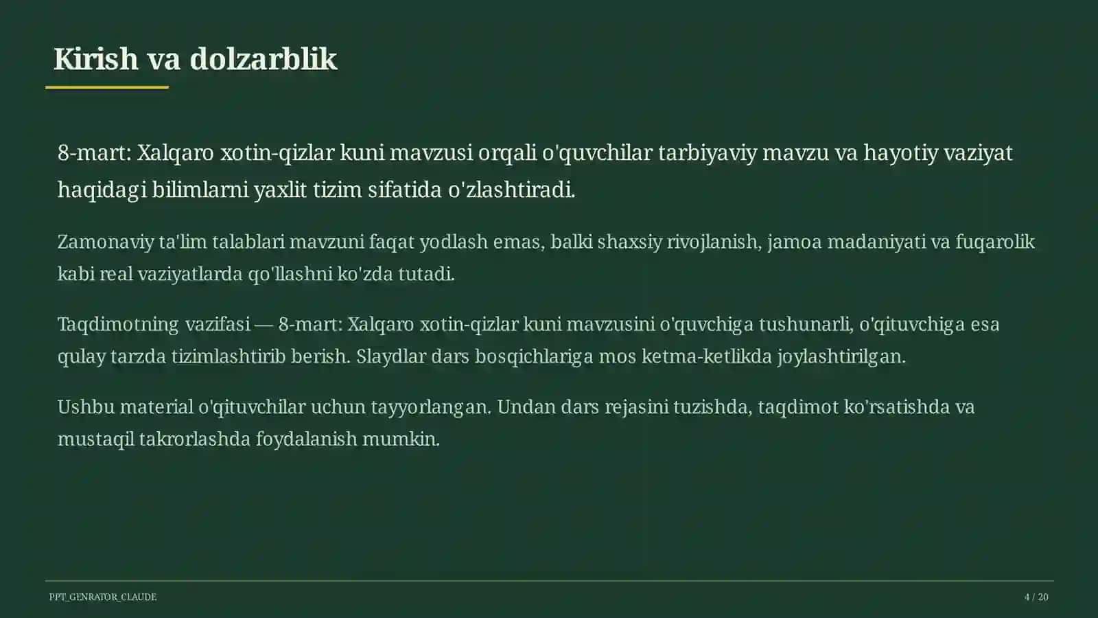 8-mart: Xalqaro xotin-qizlar kuni 4