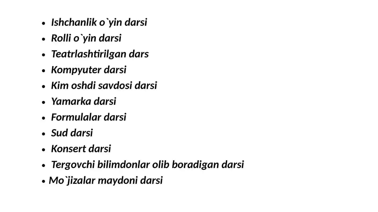 Akademik litseylarda “Oqsillar” mavzusini o’qitish metodikasi 4