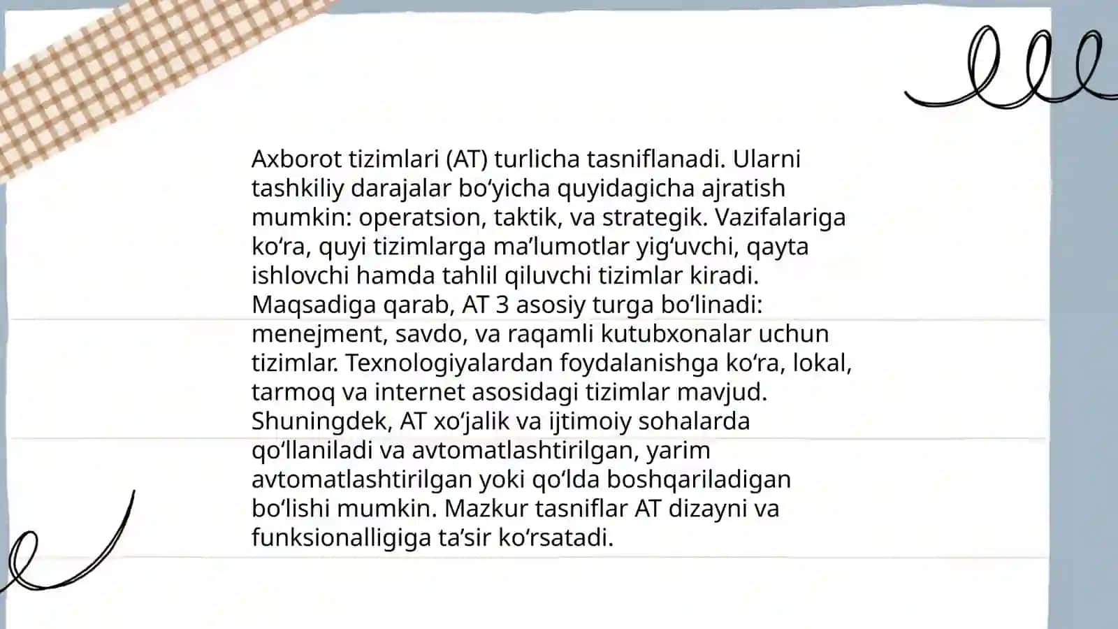 Axborot tizimlari tasnifi 4