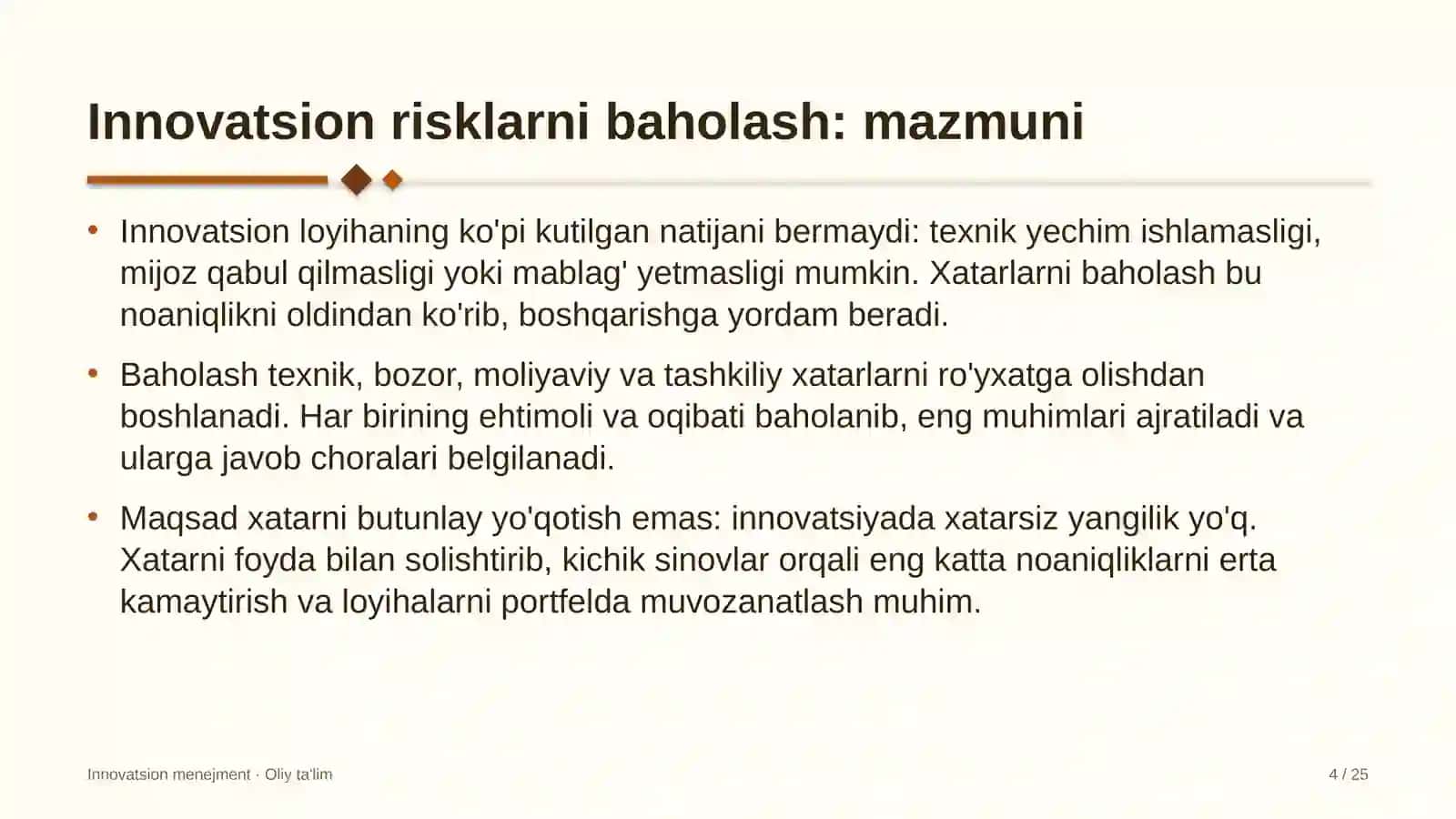 non mahsulotlari korxonalarida innovatsion risklarni baholash 1112 4