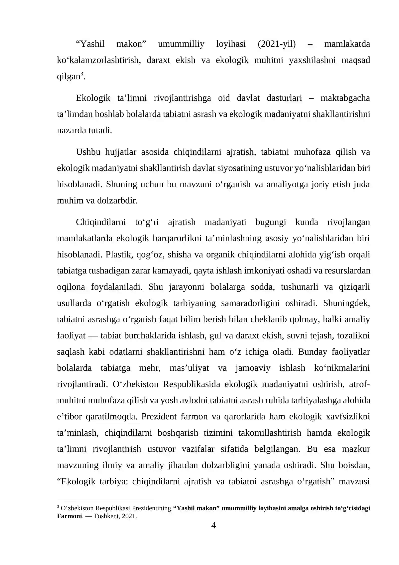 Ekologik tarbiya: chiqindilarni ajratish va tabiatni asrashga o’rgatish 4