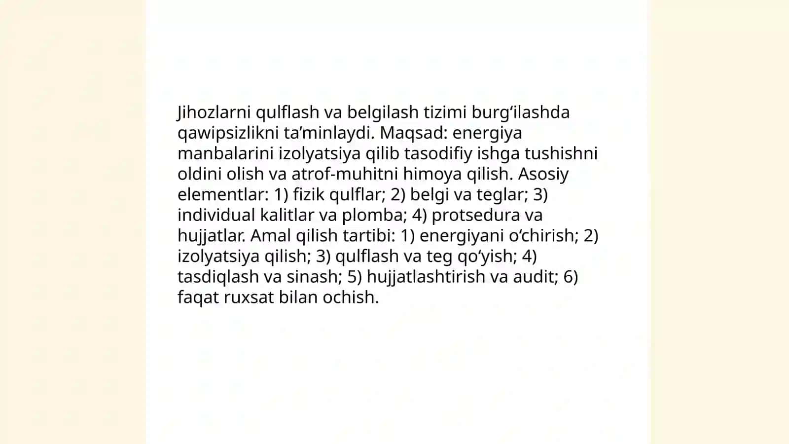Burg'ilashda shaxsiy himoya vositalari 4