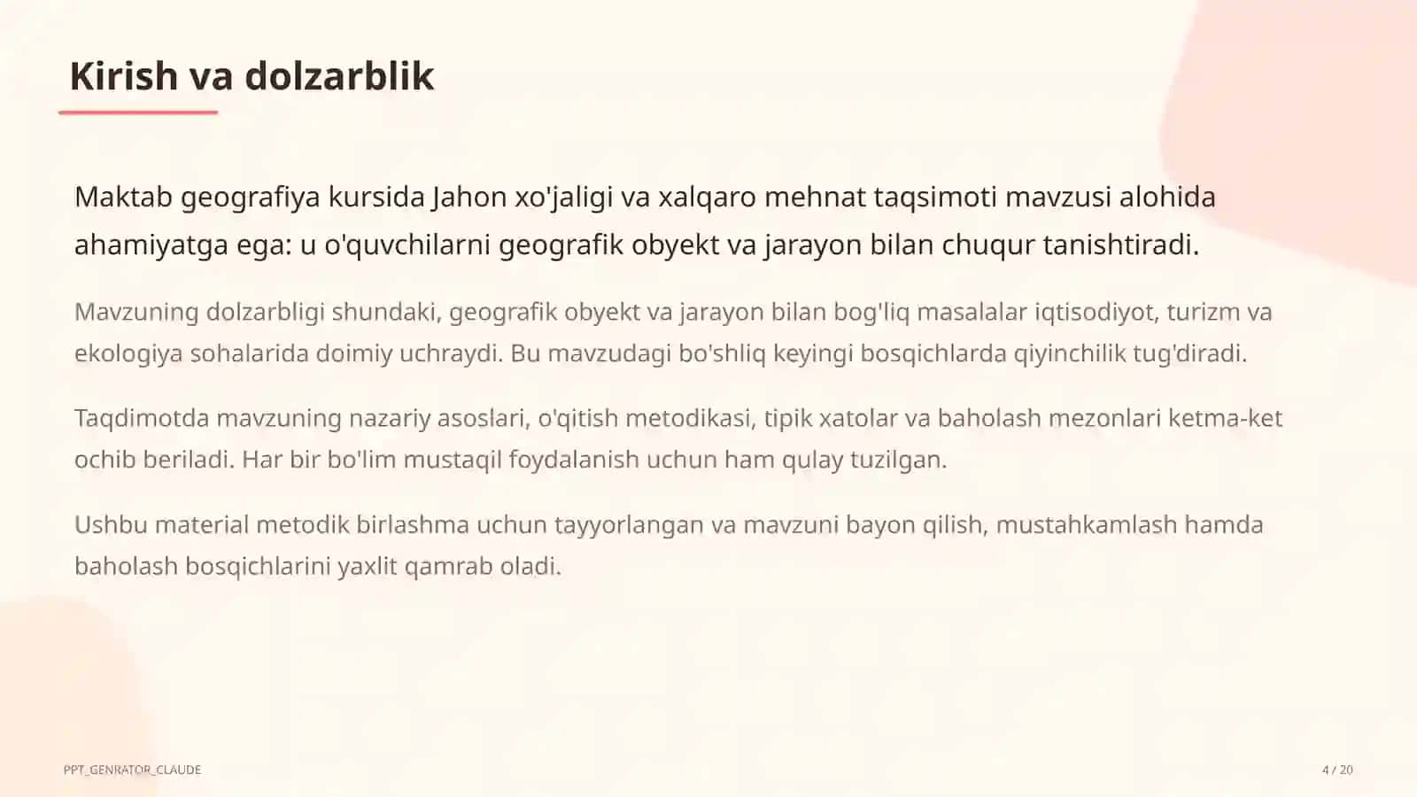 Jahon xo'jaligi va xalqaro mehnat taqsimoti (10-sinf) 4