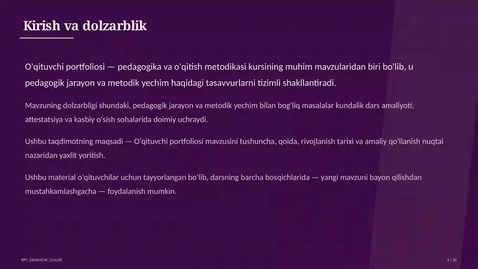 O'qituvchi portfoliosi 4