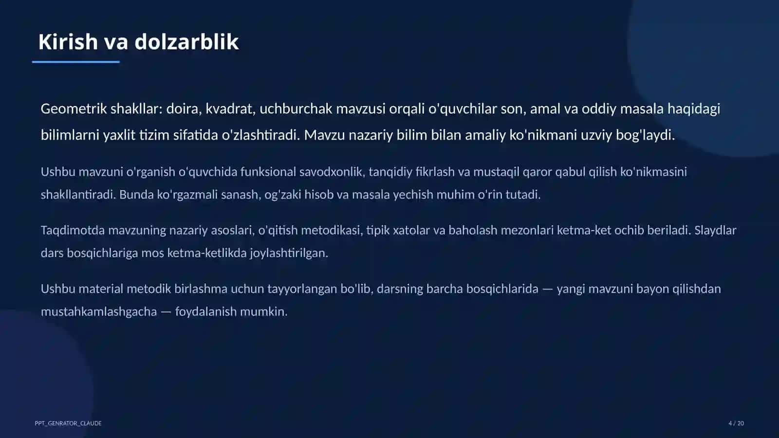 Geometrik shakllar: doira, kvadrat, uchburchak (1-sinf) 4