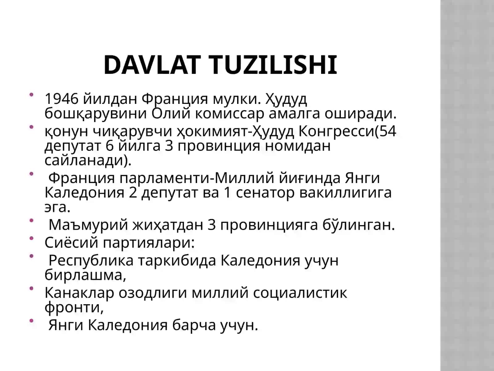 YANGI KALEDONIYA 4