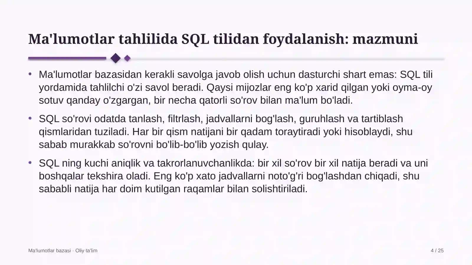 psixiatriya shifoxonalarida ma'lumotlar tahlilida sql tilidan foydalanish 1556 4