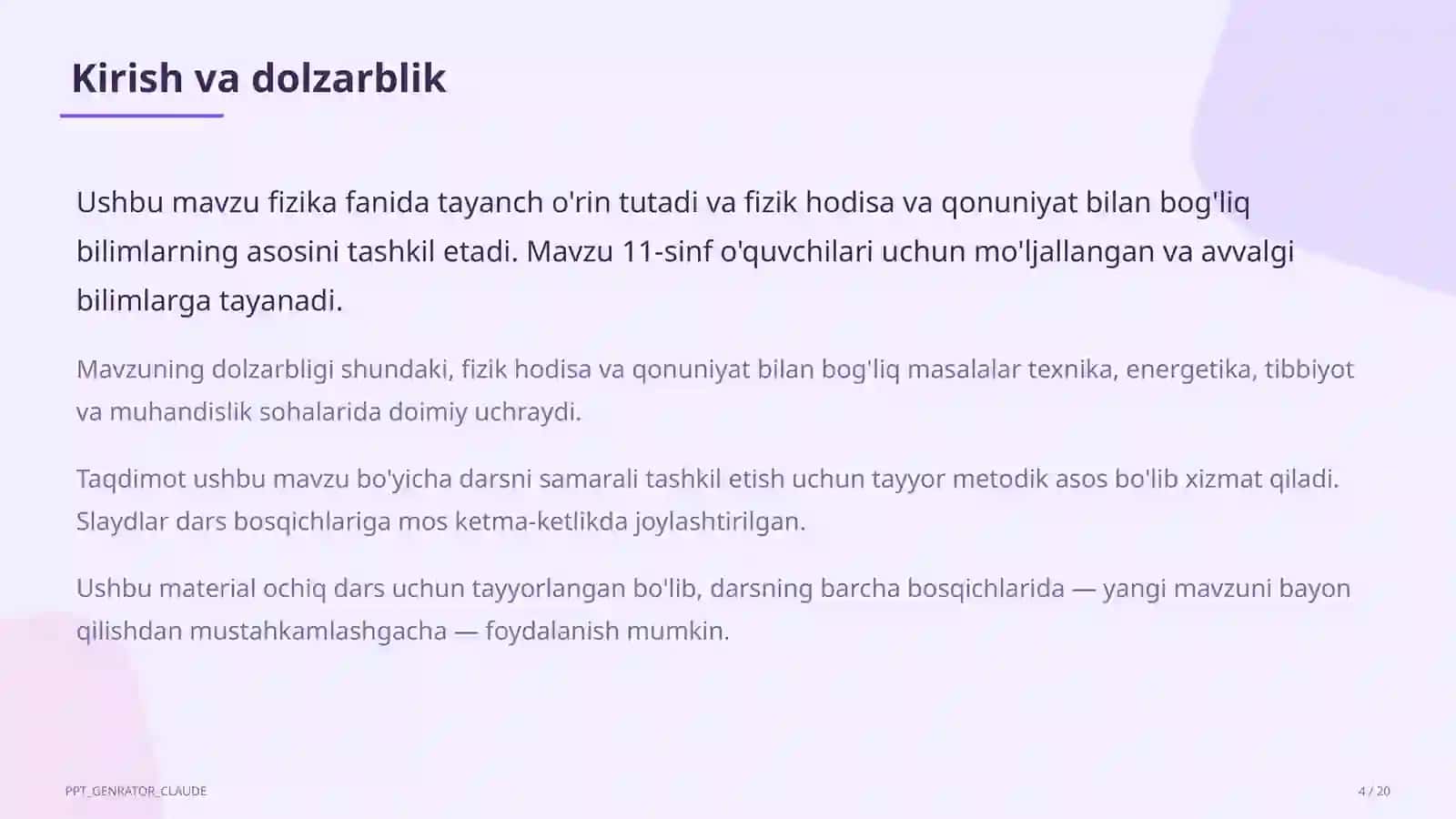 Geometrik optika: yorug'likning qaytishi va sinishi (11-sinf) 4