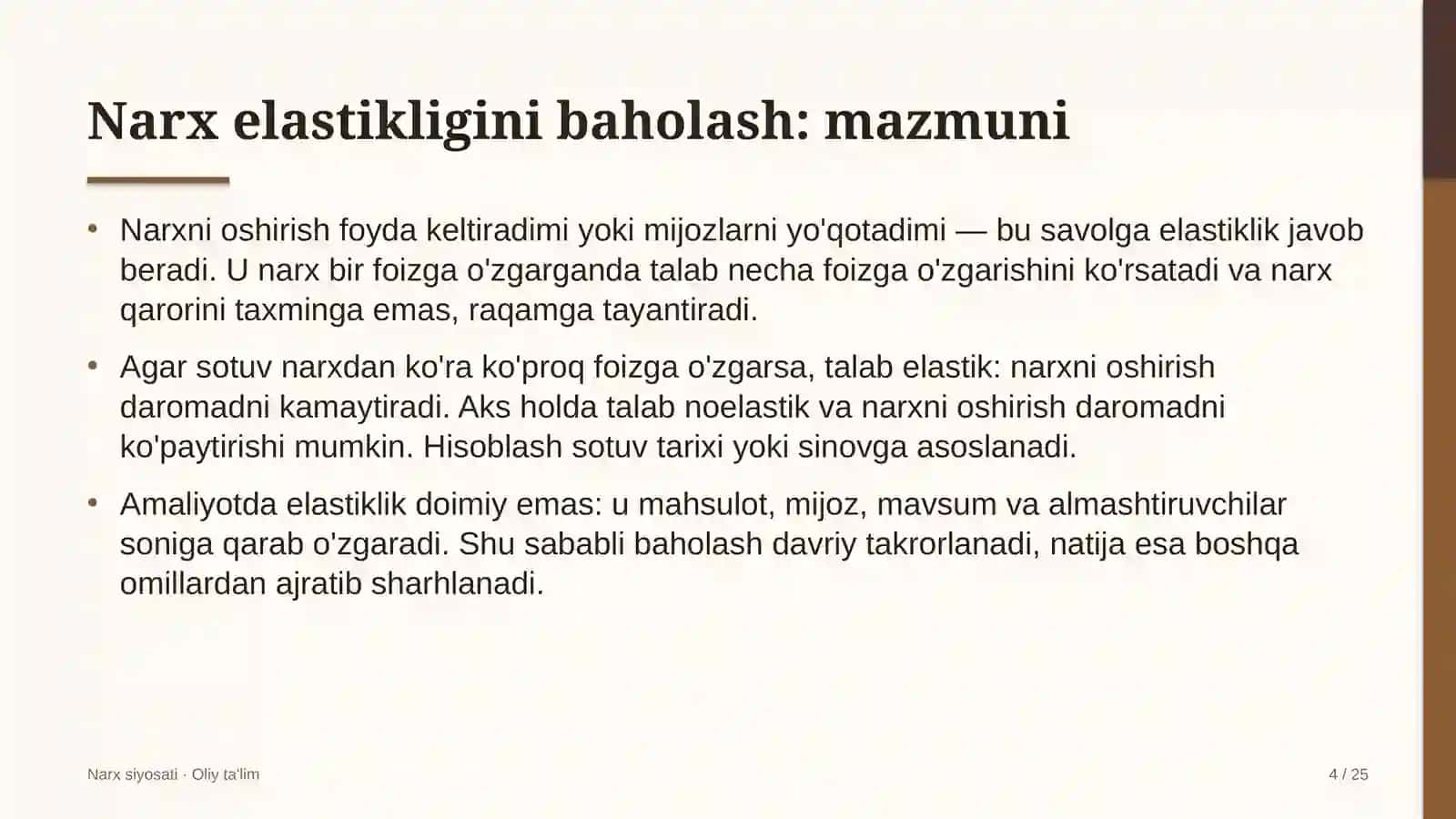 tog' turizmida narx elastikligini baholash 9080 4