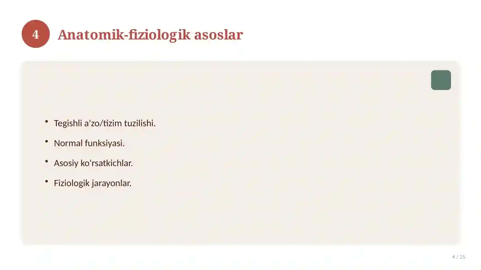 Inson tanasining tuzilishi va organlari 4