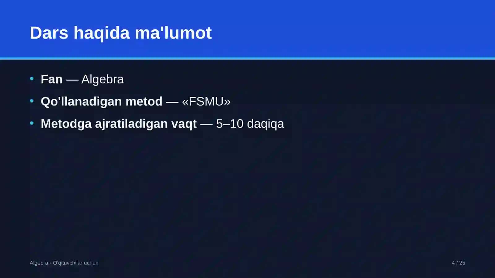 algebra darslarida fsmu metodidan foydalanish 3298 4