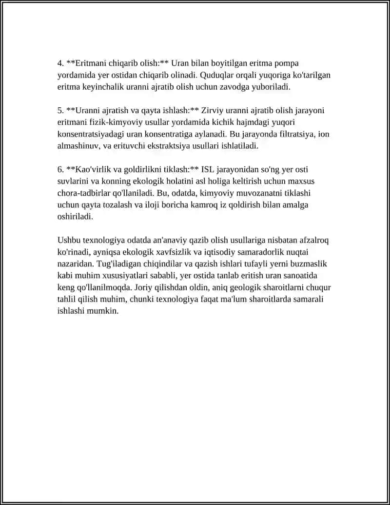 URANNI YER OSTIDA TANLAB ERITISH 4
