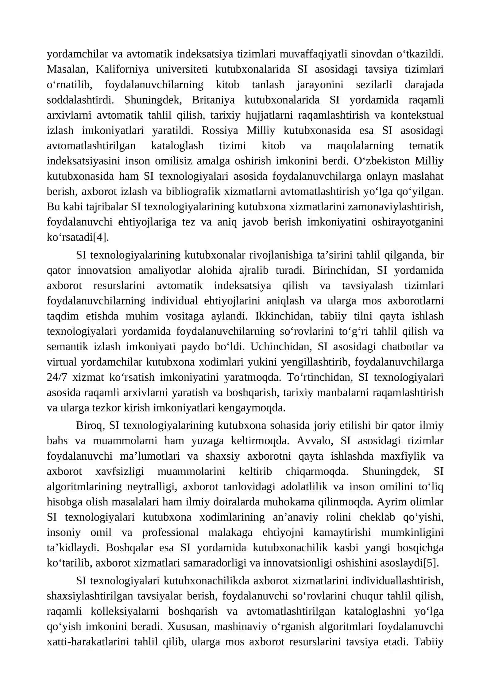 SUNʼIY INTELLEKT YORDAMIDA KUTUBXONALARNI RIVOJLANTIRISH 4