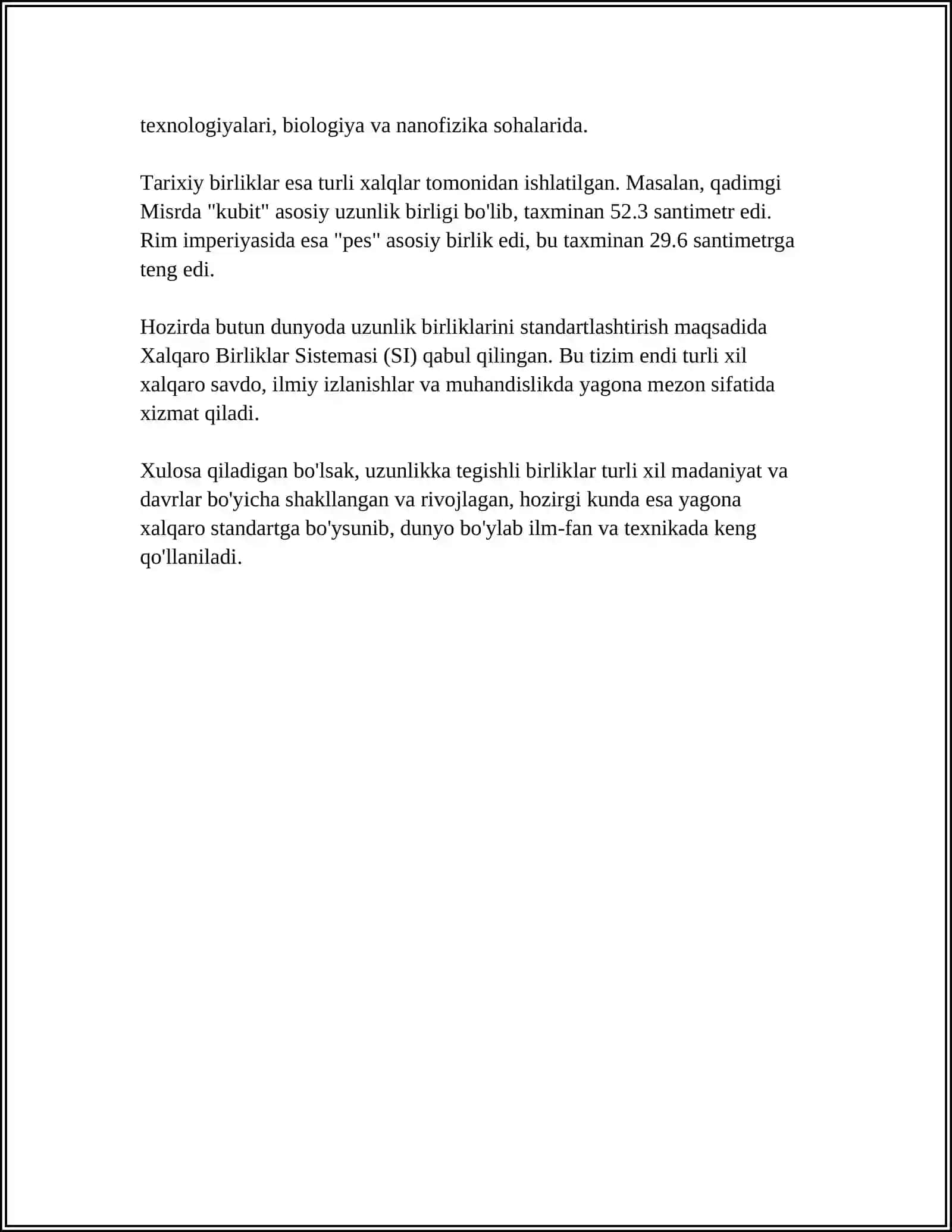 QADIMGI O'LCHOV BIRLIKLARI 4