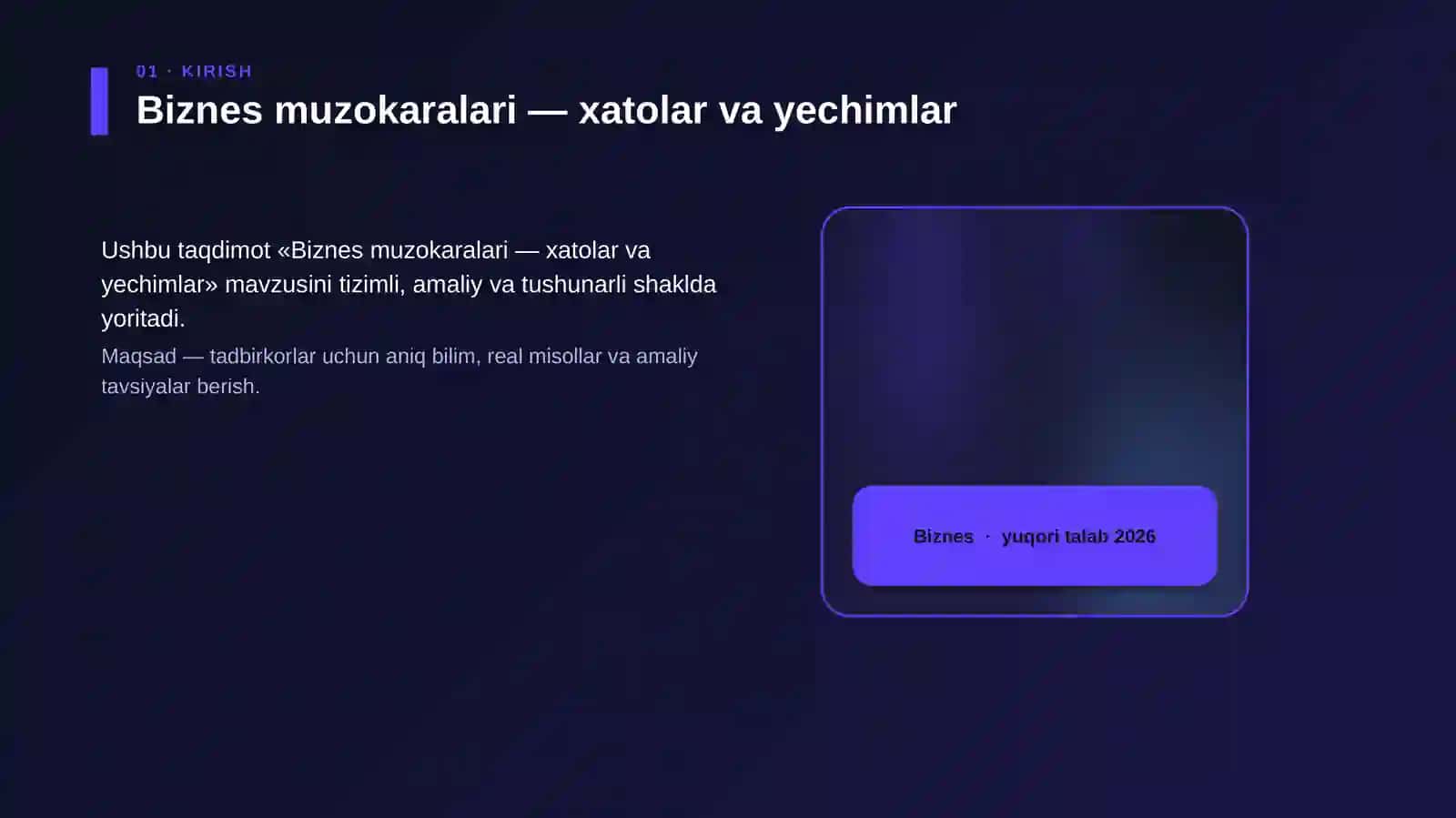 Biznes muzokaralari — xatolar va yechimlar 4