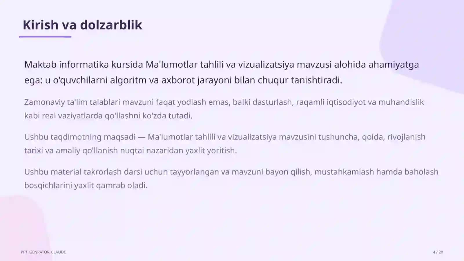Ma'lumotlar tahlili va vizualizatsiya (11-sinf) 4