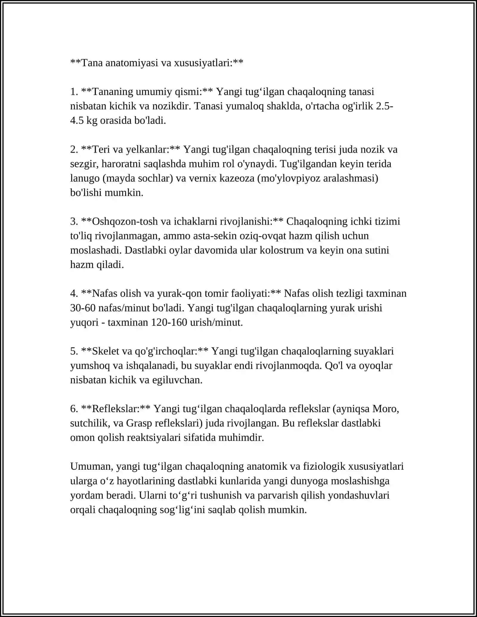 YANGI TUGILGAN CHAQALOQ ALOQASI 4