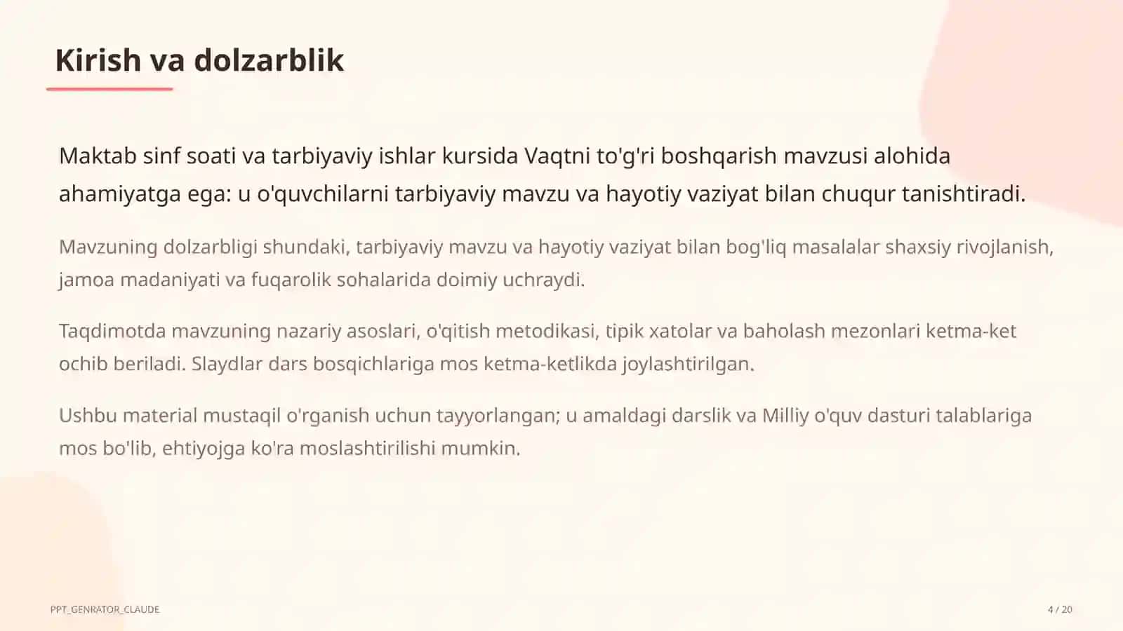 Vaqtni to'g'ri boshqarish 4