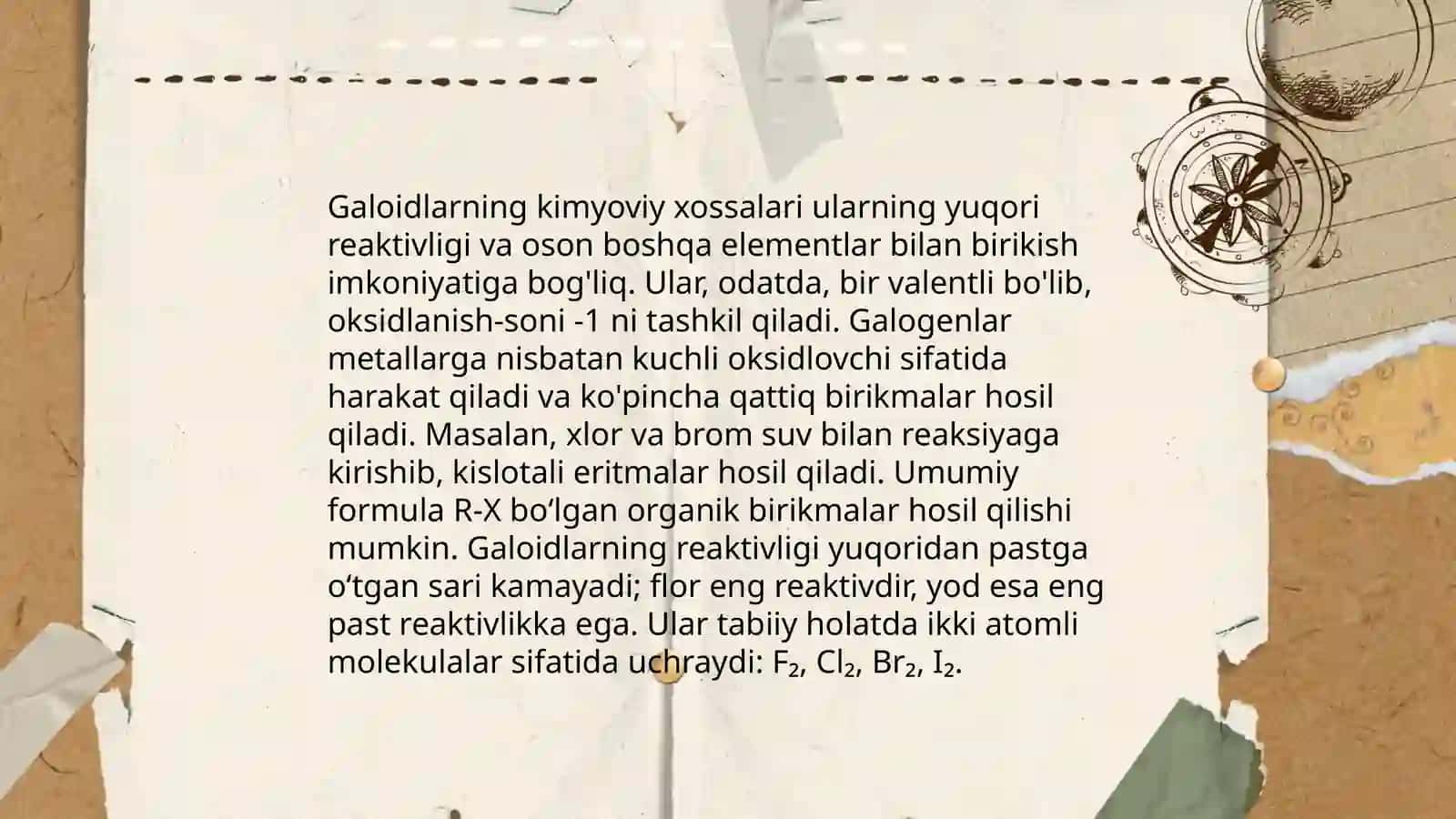 Galogenlar va kislorod guruhi 4