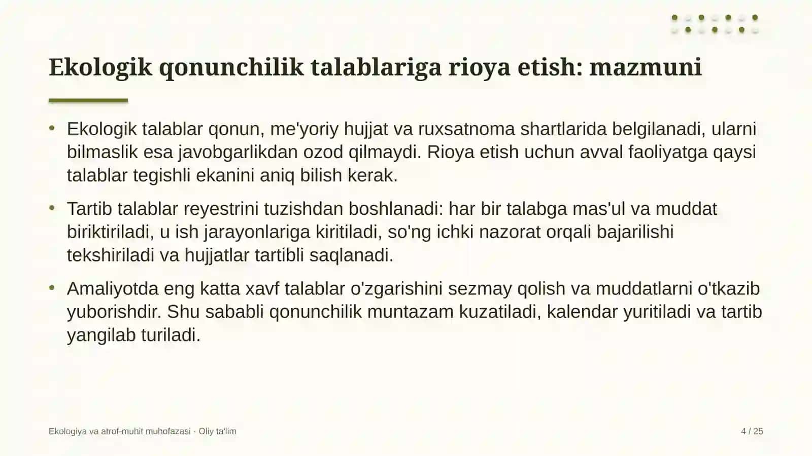 Kartoshkachilikda ekologik qonunchilik talablariga rioya etish 4