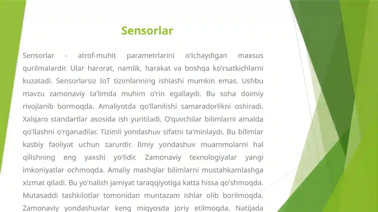 IoT - BUYUMLAR INTERNETI VA UNING AMALIY QO'LLANILISHI 4