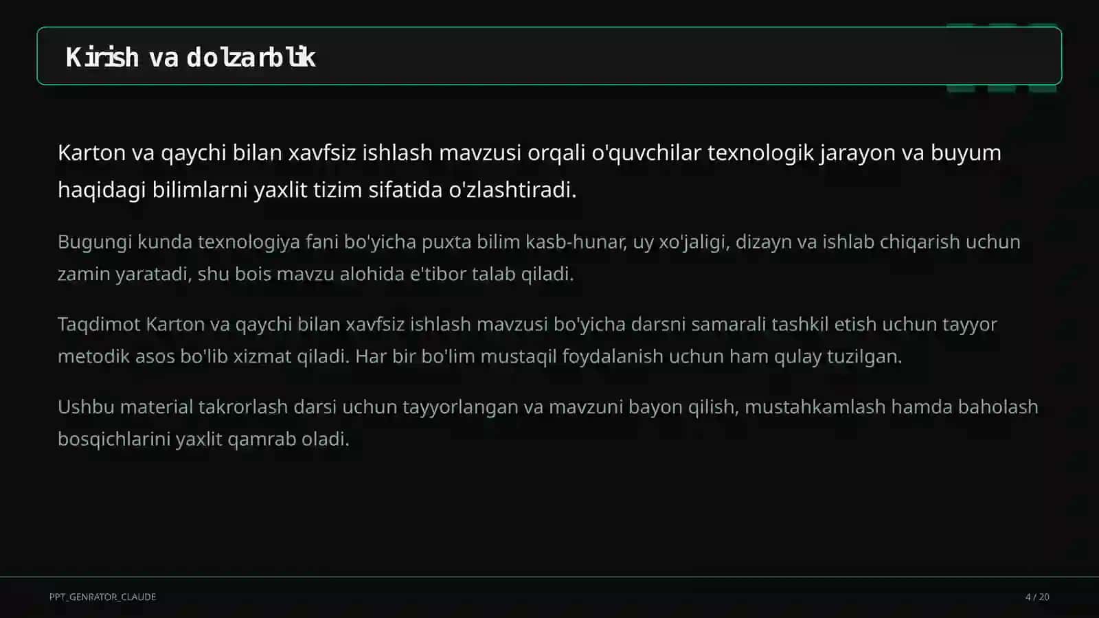Karton va qaychi bilan xavfsiz ishlash (2-sinf) 4