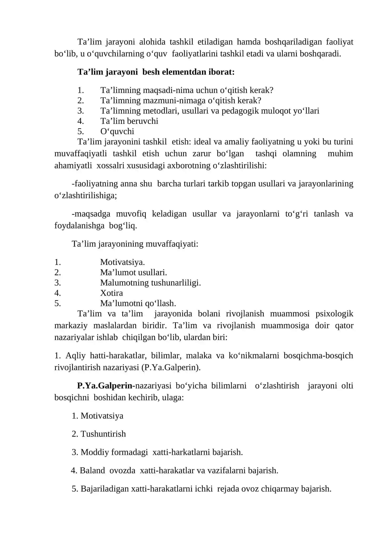 Ta’lim jarayonining psixologik asoslari 4